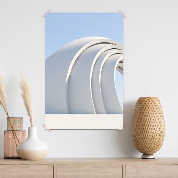 Poster minimalistische bogenskulptur – Wallnifity® Poster minimalistische bogenskulptur – Wallnifity®
