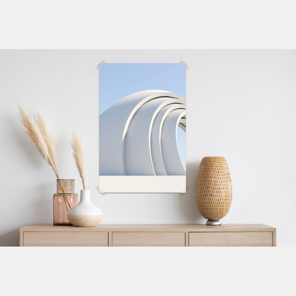 Poster minimalistische bogenskulptur – Wallnifity® Poster minimalistische bogenskulptur – Wallnifity®