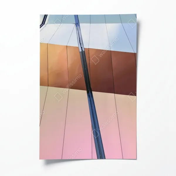 Poster geometrisches gewölbtes deckenmuster – Wallnifity®