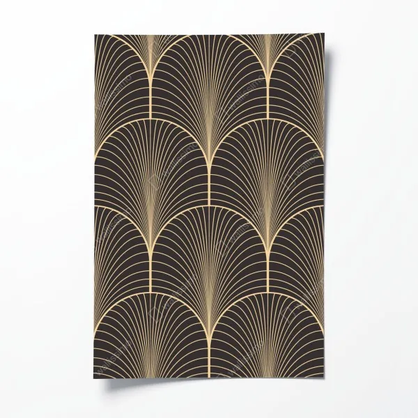 Poster goldener herbstwald am morgen – Wallnifity®