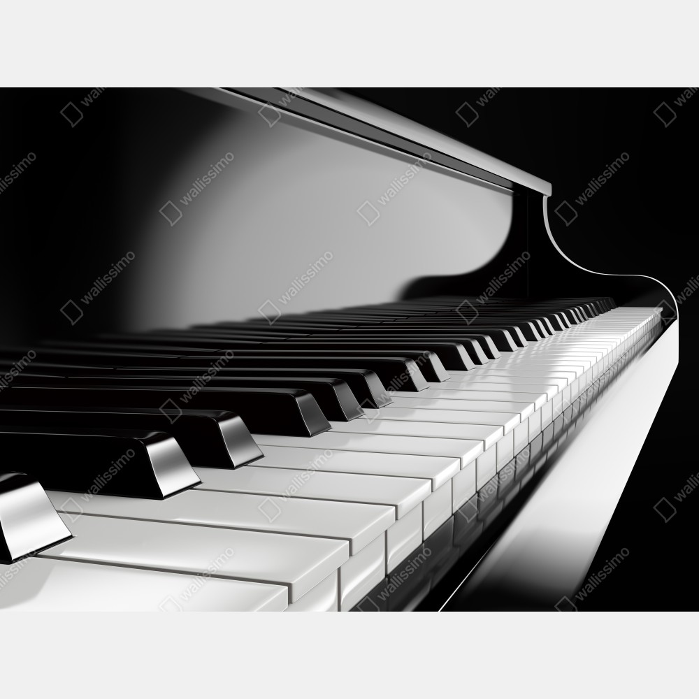 Poster elegante schwarzweiß klaviertasten – Wallnifity®