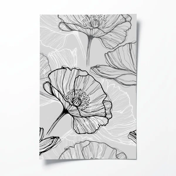 Poster dramatischer schwarzweiß-steg in stürmischer see – Wallnifity®