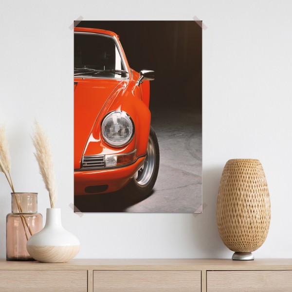 Poster roter oldtimer sportwagen nahaufnahme – Wallnifity® Poster roter oldtimer sportwagen nahaufnahme – Wallnifity®