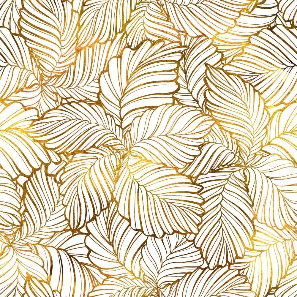 Poster goldenes blatt line art muster – Wallnifity® Poster goldenes blatt line art muster – Wallnifity®